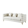 3-Seater + 3-Seater Streamline Modern Sofa Set, Solid Wood Frame with Gold Legs, Stylish Living Room Couch - 4 of 4