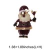 Unique Bargains Christmas Brooches YNCP4831 Santa Claus Brown Alloy Dripping Wax Red Gold Tone 1.38"x1.89" 1 Pc - 3 of 4