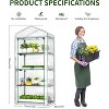 Docred Indoor Greenhouse with Grow Lights 4 Tier Plant Stand Shelf, Kit with Zippered PVC Tent for Garden Seed Starting Tray, 36W Full Spectrum - 3 of 4