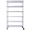 Vynxaria Chrome Heavy Duty Utility Storage Shelves with Wheels - 6 Tier, 6000 lbs Capacity, 82"H x 48"L x 18"D - 3 of 4