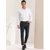Lars Amadeus Men's Slim Fit Flat Front Zipper Dress Plaid Pants - 4 of 4