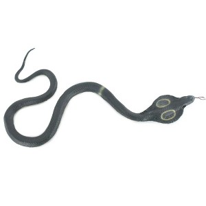 Collectible Wildlife Gifts | King Cobra, High Quality, Hand Painted, Hard Rubber Snake, Realistic Reptile, Toy Figure, Model, Gift,  16"  IM18 B656 - 1 of 4