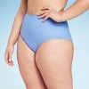 Women's High Waist Cheeky Bikini Bottom - Shade & Shore™ Blue - 4 of 4