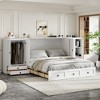 Queen Size Murphy Bed with USB Port, Little Wardrobes and Drawers - 3 of 4