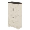 TIRAMISUBEST Modern Farmhouse Style Wooden Cabinet with Drawers,Sturdy Frame - 4 of 4