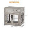 Dog Crate Furniture with Drawers,31.5'' Large Dog Crate with Cushion,Wooden Dog Kennel for Medium/Small Dog,Dog Crate End Table Up to 70 Lbs - 2 of 4