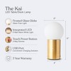 Brightech Kai Contemporary Dimmable Integrated LED USB Charging Desk Table Lamp Antiqued Brass: USB Port, 3-Way Touch Sensor - 3 of 4