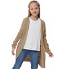 Clearlove Girls' Long Sleeve Chunky Knit Cardigan Front Open Thick Oversized Cozy Sweater Jacket - 3 of 4
