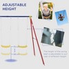 Hotraffy Metal Swing Set with Glider, Two Swing Seats and Adjustable Height - 3 of 4