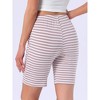 INSPIRE CHIC Women's Stripe Pajama Bottoms Soft Elastic Waist Drawstring Sleepwear Lounge Shorts with Pockets - 4 of 4