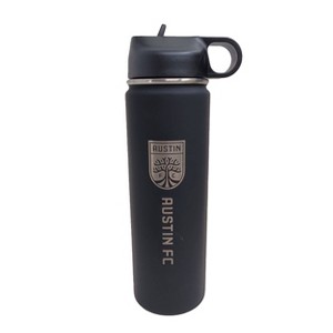 MLS Austin FC 22oz Rubberized Touch Water Bottle: Stainless Steel Portable Drinkware - 1 of 3