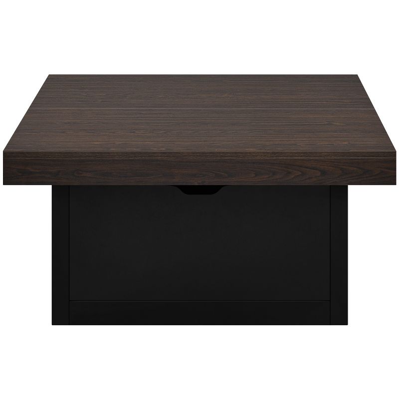 Yaheetech Rustic Square Coffee Table with 2 Drawers for Living Room, Espresso, 1 of 7