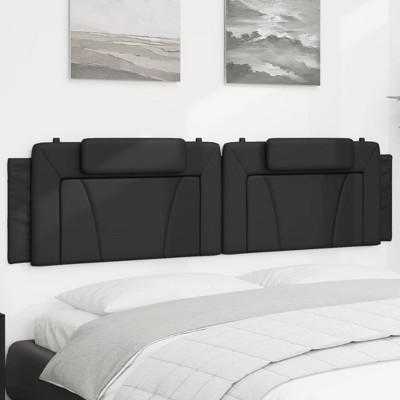 vidaXL Headboard Cushion Black 76" Faux Leather