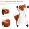 Itopfox Dog Squeak Toys, No Stuffing Plush Chew Toy Bundle for Small Medium Large Breed Chewer Tough Durable Squeaky Pet Fetch Puppy Teething Chewing - 4 of 4