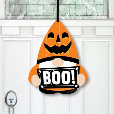 Big Dot of Happiness Halloween Gnomes - Hanging Porch Spooky Fall Party Outdoor Decorations - Front Door Decor - 1 Piece Sign