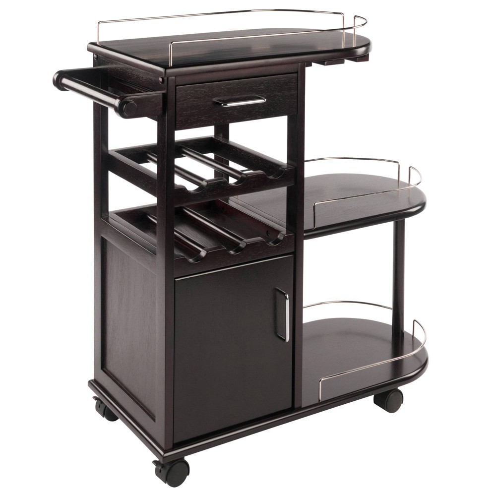 Photos - Other Furniture Jimmy Entertainment Cart Dark Espresso - Winsome