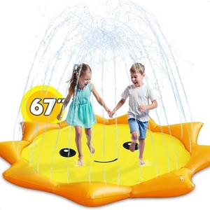iPlay, iLearn Pool Wave Splash Pads for Toddlers 1-3, Kids Water Sprinkler, Baby Fun Outdoor Toys - 1 of 3