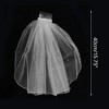Unique Bargains Comb Wedding Veil White 1 Pcs - 2 of 4