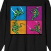 TMNT Four Square Fighters Women's Black Long Sleeve Shirt - 2 of 3