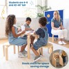 ECR4Kids Bentwood Round Table and Stool Set, 5-Piece - 4 of 4