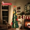 Syemin Artificial Trees 4 FT Fully Decorated Christmas Tree, Pop Up Artificial Xmas Tree for Home Office Store Holiday Deco, Green, 15"*15"*48" - 3 of 4