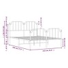 vidaXL Metal Bed Frame without Mattress with Footboard Black Full - 4 of 4