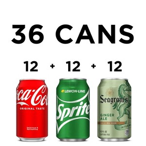 Coca-Cola Soda Soft Drink Party Pack, 12 Fl Oz (Pack of 36) - 1 of 4