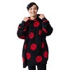 Dungeons & Dragons D20 Dice Black Hooded Wearable Oversize Blanket-OSFA - 3 of 4