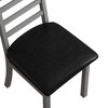 Racxily Metal Dining Chairs Set of 2 with Steel Legs & PU Leather Seats, High Back Armless for Kitchen, Living Room, Black - 4 of 4