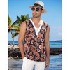 Men's Cotton Linen Tank Top Shirts Casual Sleeveless Lace Up Beach Hippie Tops Bohemian Renaissance Pirate Tunic - 3 of 4