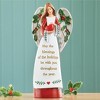 Collections Etc Sentiment Holiday Angel Figurine Holding a Heart 4 X 3 X 9 White - 2 of 2