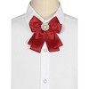 Elerevyo Women's Ribbon Brooch Necktie Pin Bow Tie with Pearl - 4 of 4