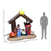 Aghana Digitals 6ft LED Lighted Christmas Inflatable Nativity Scene, Outdoor Waterproof Blow-Up - 3 of 4