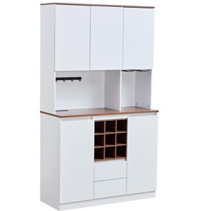 Dexmalle Farmhouse 68.9'' Kitchen Buffet Cabinet with Wine Cabinet - 1 of 4