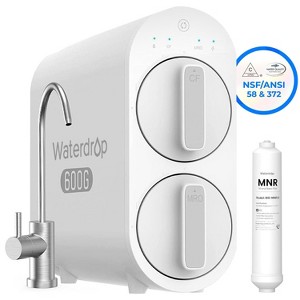 Waterdrop G2P600 Reverse Osmosis System, 600 GPD Tankless, 7 Stage Filtration, 2:1 Pure to Drain, With 1 Remineralization Filter (9 month) - 1 of 4