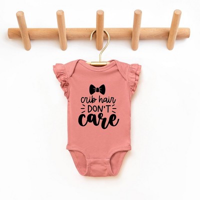 The Juniper Shop Crib Hair Don't Care Baby Flutter Sleeve Bodysuit