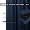 NICETOWN Outdoor Patio Top & Bottom Grommet Curtains Windproof Blackout Insulated 2 Panel - 2 of 4