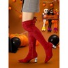 Allegra K Women's Chunky Heels Rhinestone Over the Knee High Boots - 2 of 4