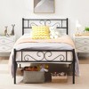 VECELO Metal Platform Bed Frame Simple Mattress Foundation with Vintage Headboard & Footboard - 4 of 4