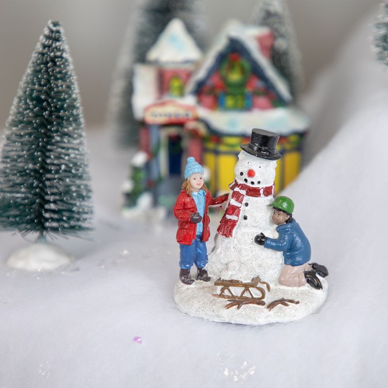Northlight Children Build a Snowman Christmas Village Display, 2 of 7