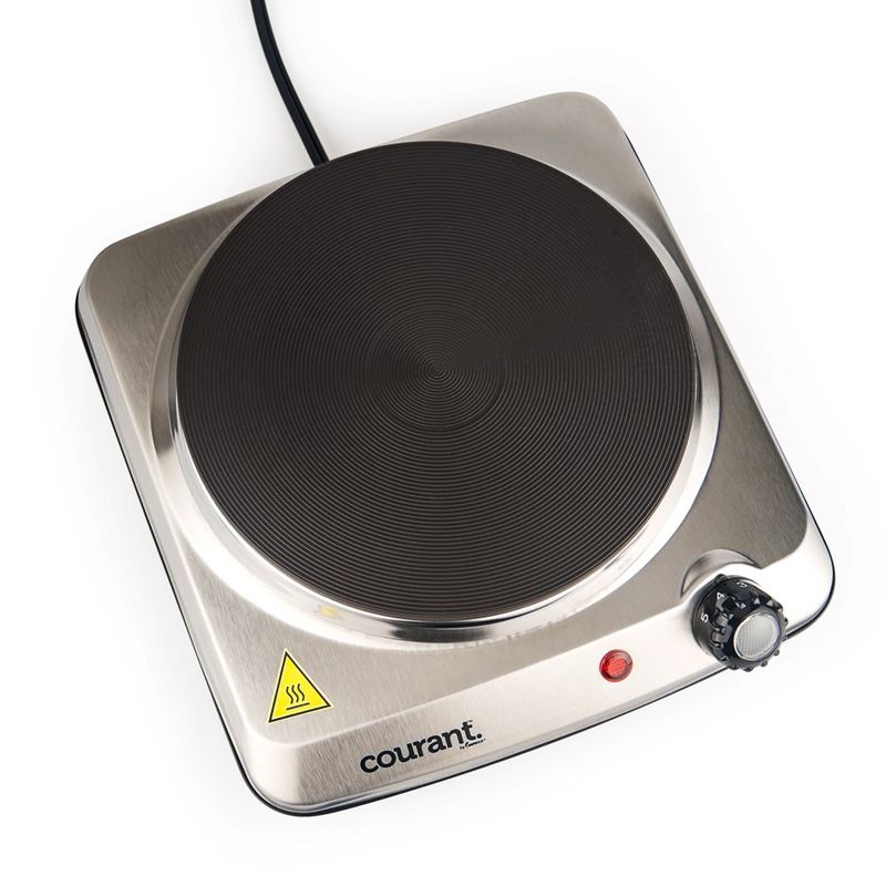 Courant 1000 Watts Portable Single Electric Burner, Stainless Steel Design, 2 of 6