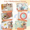 Angel Sar 6-in-1 Wooden Baby Walker with Play Kitchen, Montessori Activity Center with Storage, Multifunctional Push Toy for Toddlers 1+ - 3 of 4