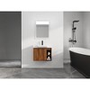 SEVOBAL Bathroom Vanities 24 Inch Wall Mounted Bathroom Vanity With White Ceramic Sink Soft Close Door for Bathroom, Brown, 27.2"*14.8"*22.8" - 4 of 4