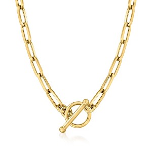 Pure Collection by Ross-Simons Italian 14kt Yellow Gold Paper Clip Link Toggle Necklace - 1 of 4