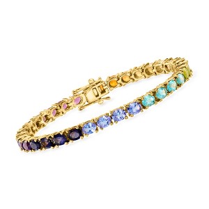 Ross-Simons Opal and 10.50 ct. t.w. Multi-Gemstone Bracelet in 18kt Gold Over Sterling - 1 of 4