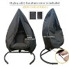 Sapphtopaz Porch Swing with Stand Wicker Woven Egg Chair Swing Hammock Relax Hanging Chair with Cushion for Indoor, Garden, Terrace, Backyard - 2 of 4