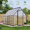 Aluminum-Framed Polycarbonate Greenhouse, Heavy Duty Polycarbonate Greenhouse with Roof Vent, Large Enhanced Aluminum Greenhouse Kit - 2 of 4
