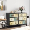 6 Drawers Dresser for Bedroom, Wood Rustic Chest of Drawers with Metal Handle - 3 of 4