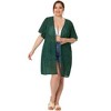 Agnes Orinda Women's Plus Size Bell Short Sleeve Polka Dots Chiffon Summer Cardigan - 3 of 4