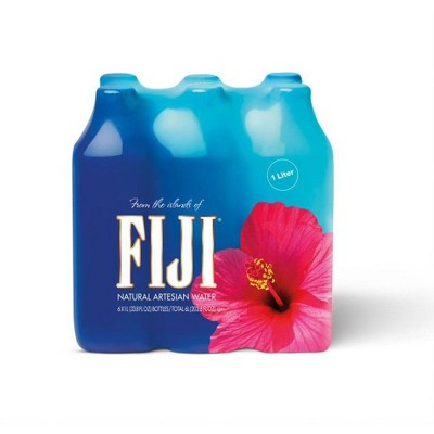 FIJI Natural Artesian Water - 6pk/1L Bottles
